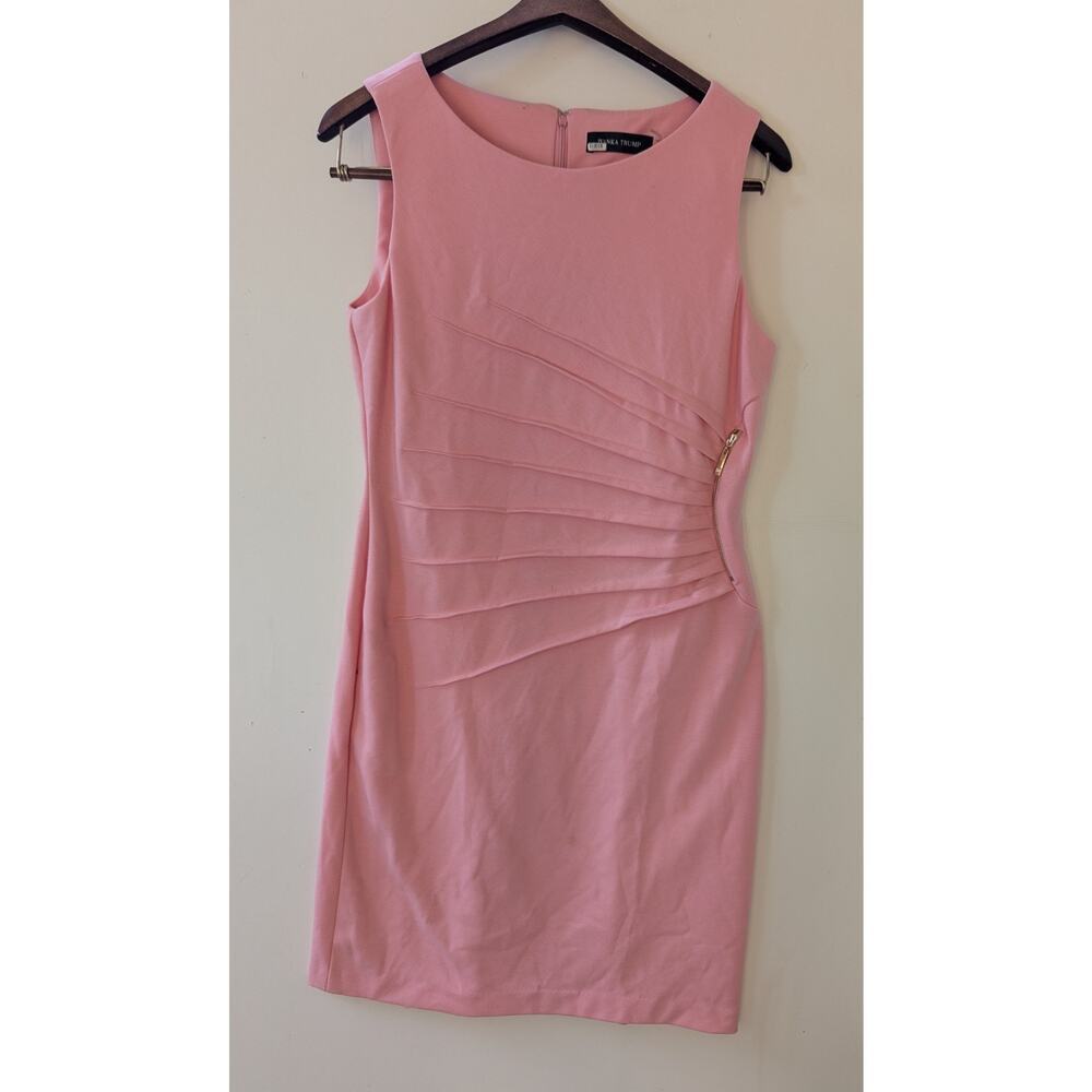 Ivanka Trump Dress Pink Size 10‎ Zipper Decal